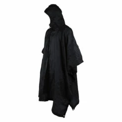 US Poncho Ripstop Schwarz