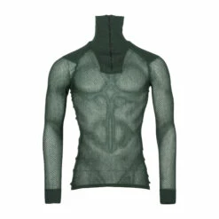 Brynje Shirt Super Thermo Zip Polo Grün