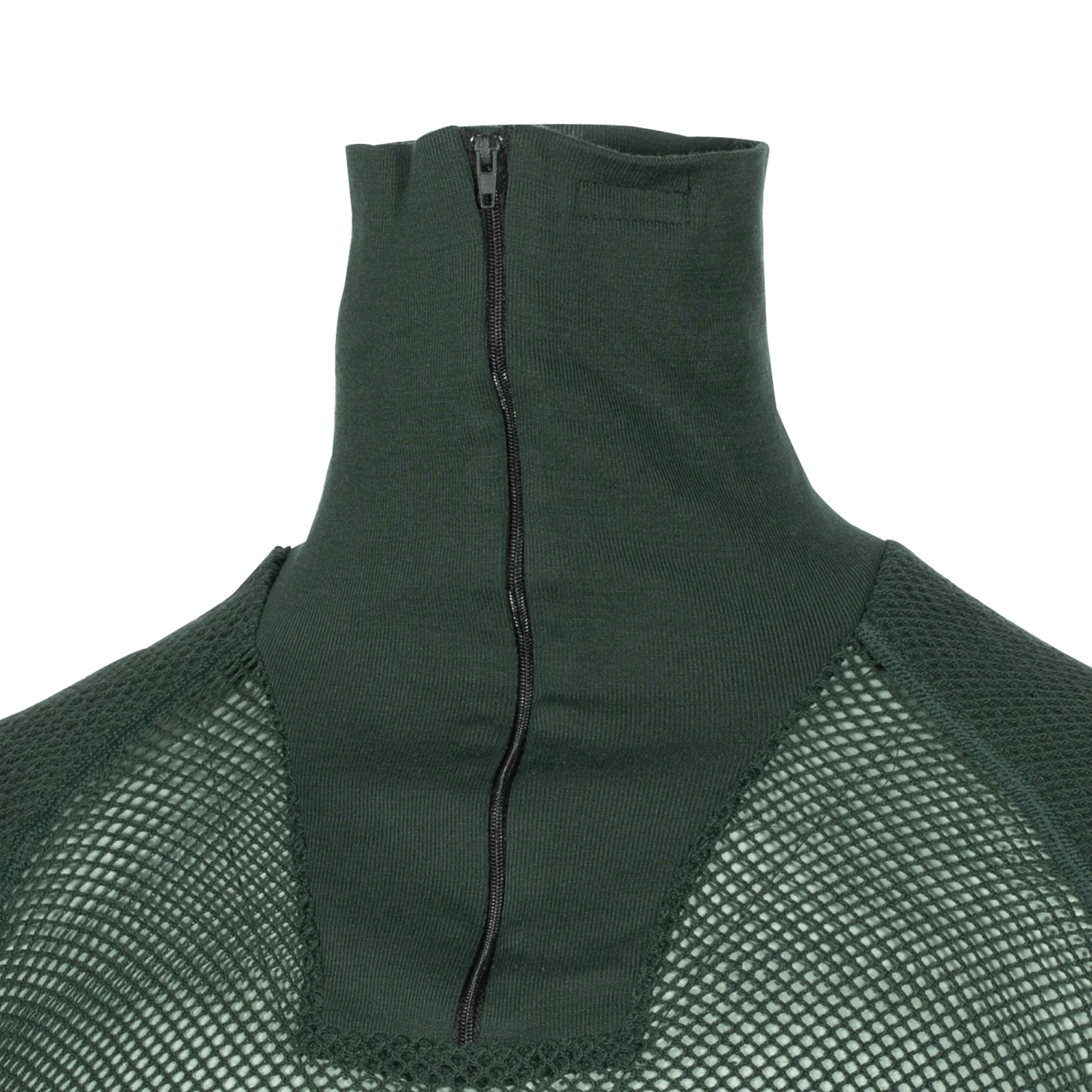 Brynje Shirt Super Thermo Zip Polo Grün – Bild 4