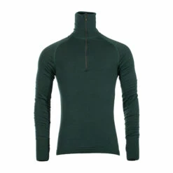 Brynje Longsleeve Arctic Double Zip Polo Grün
