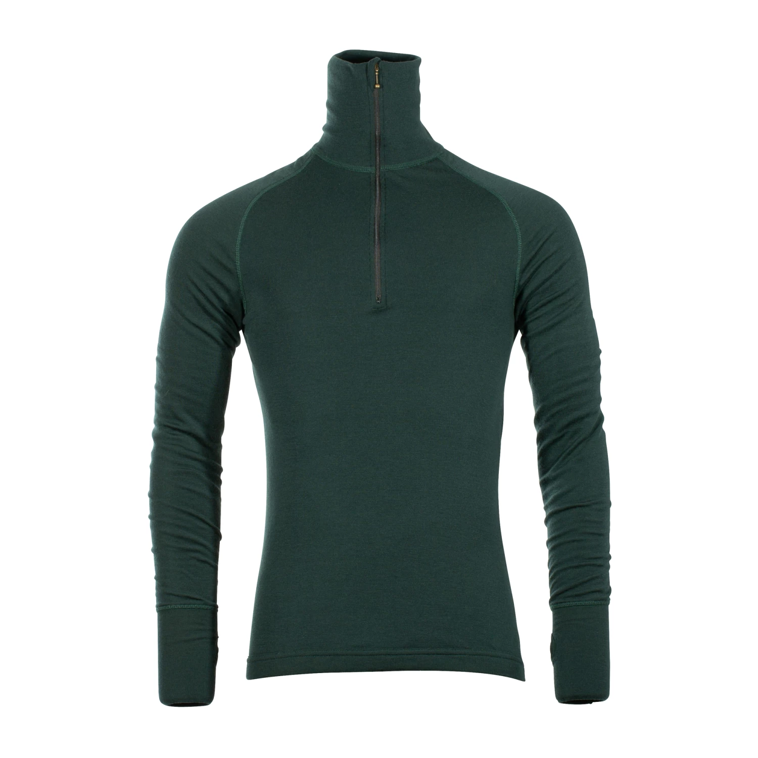 Brynje Longsleeve Arctic Double Zip Polo Grün