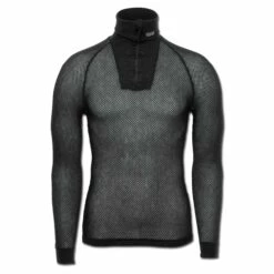 Brynje Shirt Super Thermo Zip Polo Schwarz