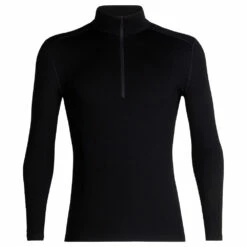 Icebreaker Langarmshirt Tech Half Zip Merino 260 Männer Schwarz