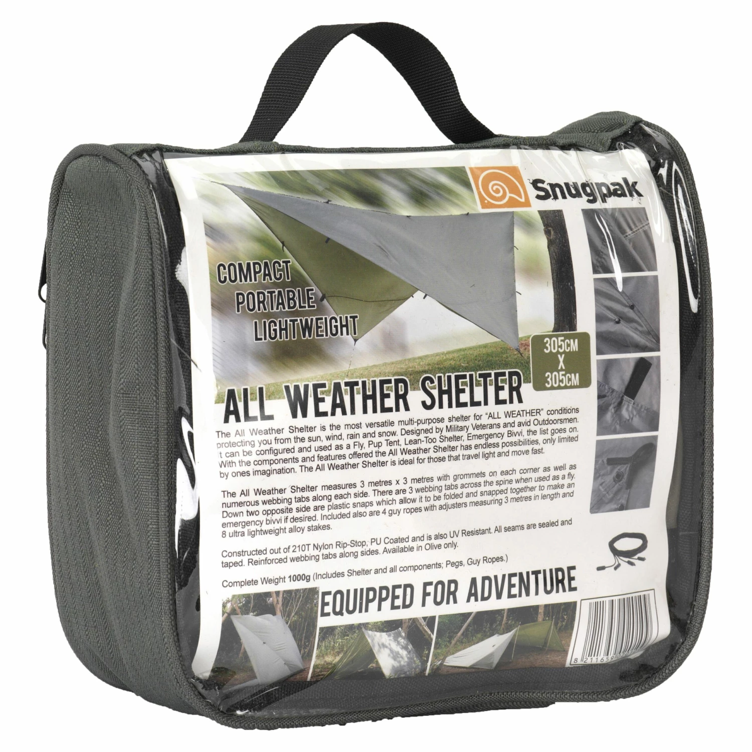 Snugpak Zeltplane Allwetter Shelter G2 Oliv – Bild 4