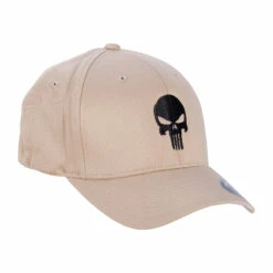 Café Viereck Cap Flexfit Punisher Schwarz Sand
