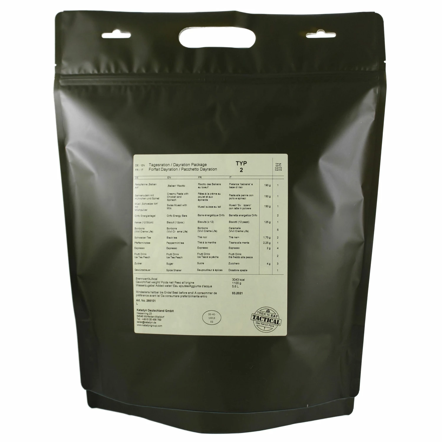 Katadyn Tagesration Day Ration Pack Typ 2