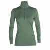 Icebreaker Langarmshirt Half Zip 260 Tech Merino Sage Frauen