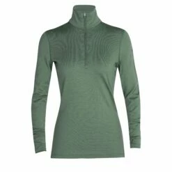Icebreaker Langarmshirt Half Zip 260 Tech Merino Sage Frauen
