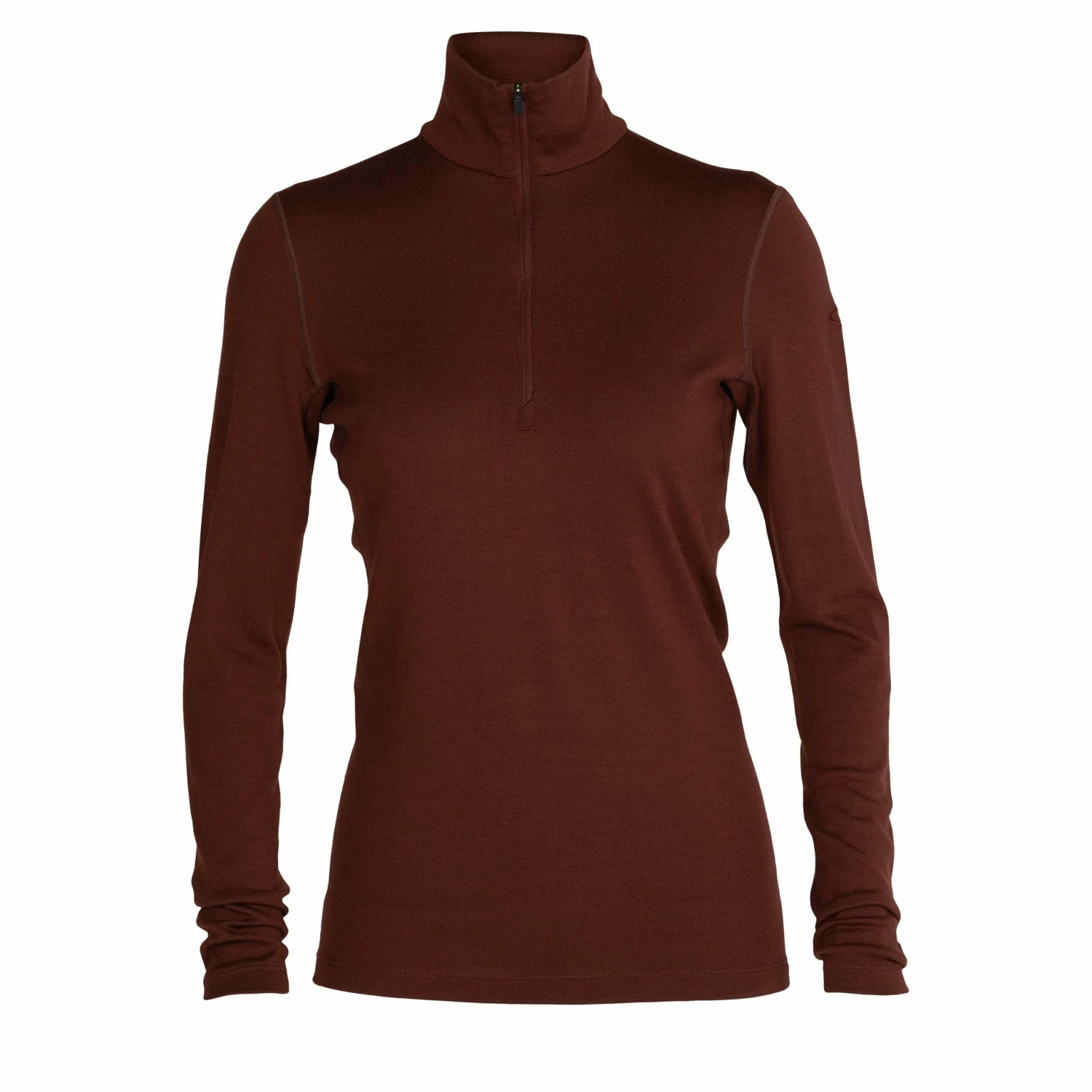 Icebreaker Langarmshirt Half Zip 260 Tech Merino Espresso Frauen