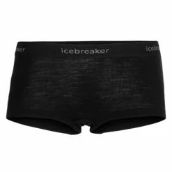 Icebreaker Shorts Everyday Boy Merino 175 Schwarz Frauen