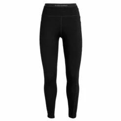Icebreaker Leggings Merino Schwarz Frauen