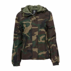 Brandit Jacke Summer Windbreaker Frontzip Woodland Frauen