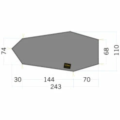 Tatonka Zeltunterlage Floor Sheet LT Kyrkja Steingrau Oliv