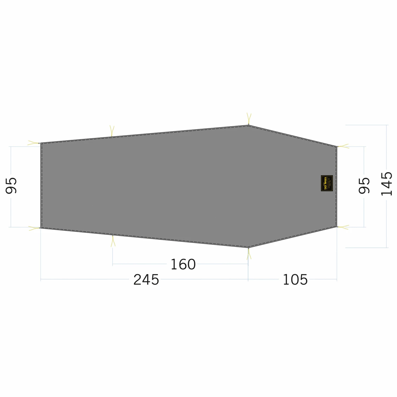 Tatonka Zeltunterlage Floor Sheet LT Gargia 2 Steingrau Oliv