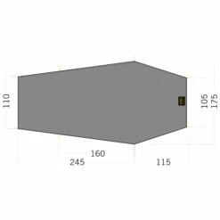 Tatonka Zeltunterlage Floor Sheet LT Gargia 3 Steingrau Oliv