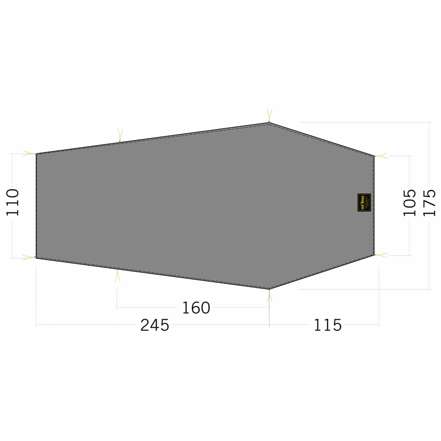Tatonka Zeltunterlage Floor Sheet LT Gargia 3 Steingrau Oliv