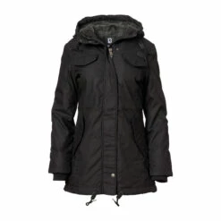 Brandit Jacke Marsh Lake Parka Schwarz Frauen