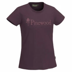 Pinewood T-Shirt Outdoor Life Plum Frauen