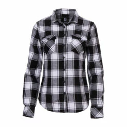Brandit Hemd Amy Flanell Shirt Schwarz Weiß Frauen