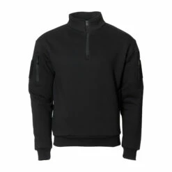 Mil-Tec Tactical Sweatshirt Mit Zipper Schwarz