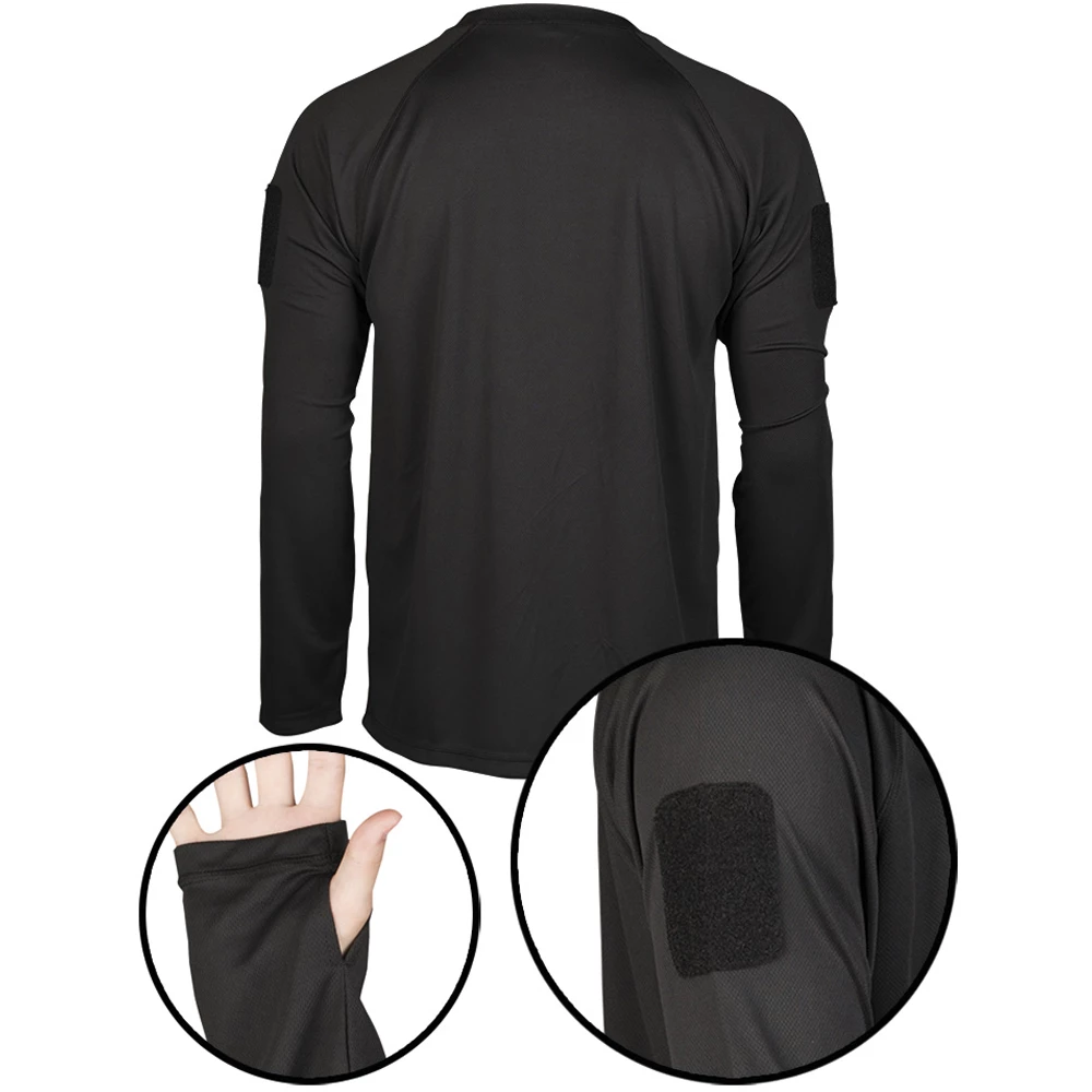 Mil-Tec Tactical Quickdry Langarmshirt Schwarz – Bild 2