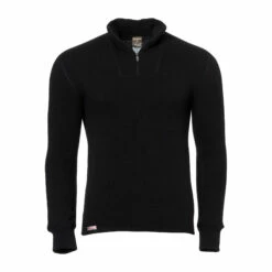 Woolpower Zip Turtleneck 400 Schwarz