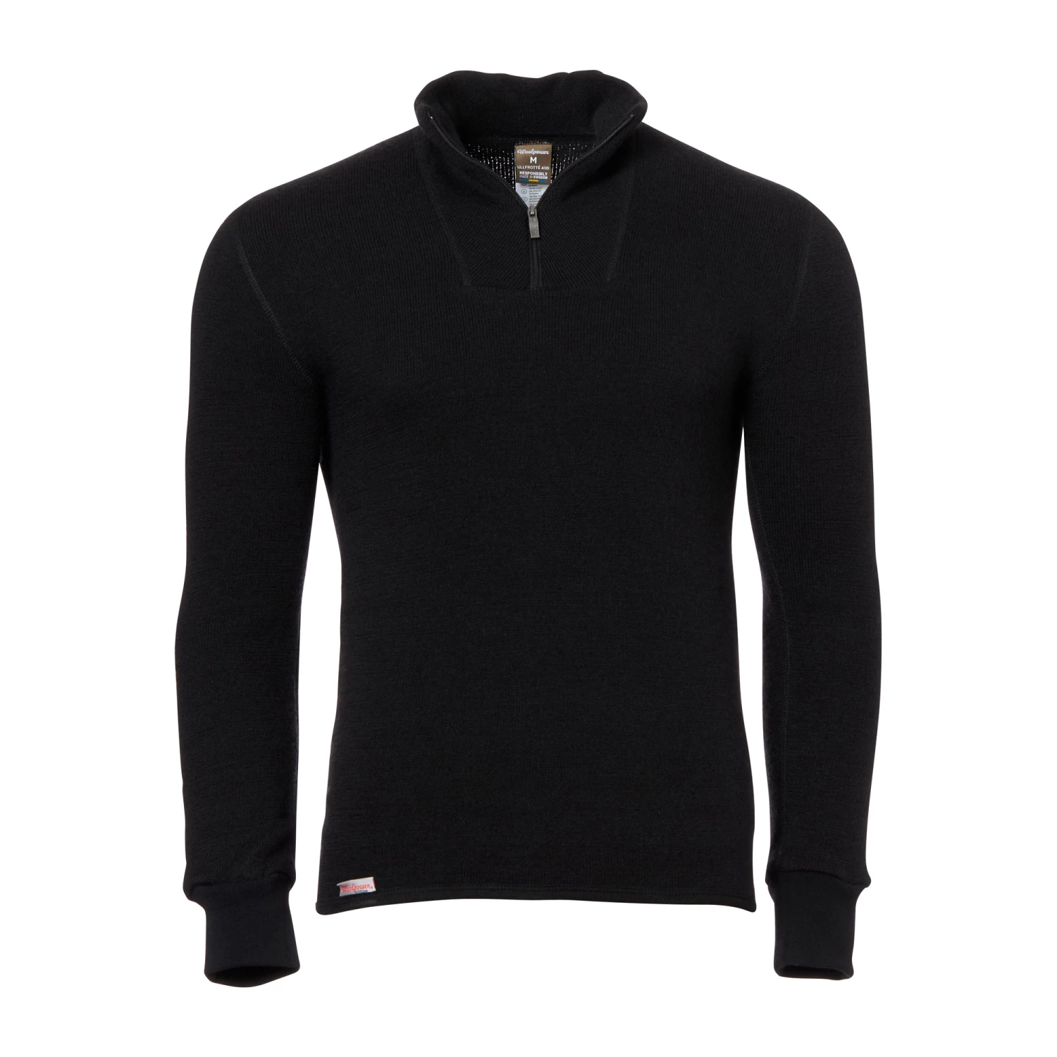 Woolpower Zip Turtleneck 400 Schwarz
