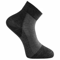 Woolpower Socken Skilled Liner Short Dunkelgrau Schwarz