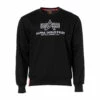 Alpha Industries Pullover Basic Sweater Embroidery Schwarz Weiß