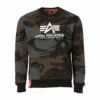 Alpha Industries Pullover Basic Sweater Camo Black Camo
