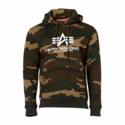 Alpha Industries Pullover Basic Hoodie Camo Woodland Camo 65