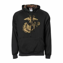 7.62 Design Hoodie USMC EGA Marpat Schwarz