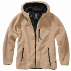Brandit Jacke Teddyfleecejacket Hood Camel Frauen
