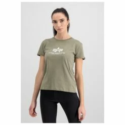 Alpha Industries T-Shirt New Basic Oliv Frauen