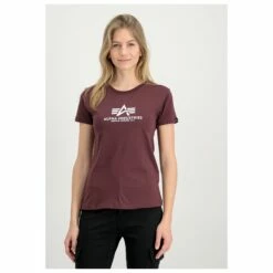 Alpha Industries T-Shirt New Basic Deep Maroon Frauen