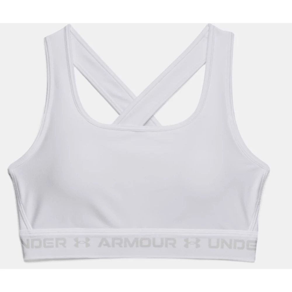 Under Armour Sport-BH Mid Crossback Weiß Frauen