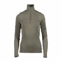 Icebreaker Langarmshirt Merino Everyday Half Zip Oliv Frauen
